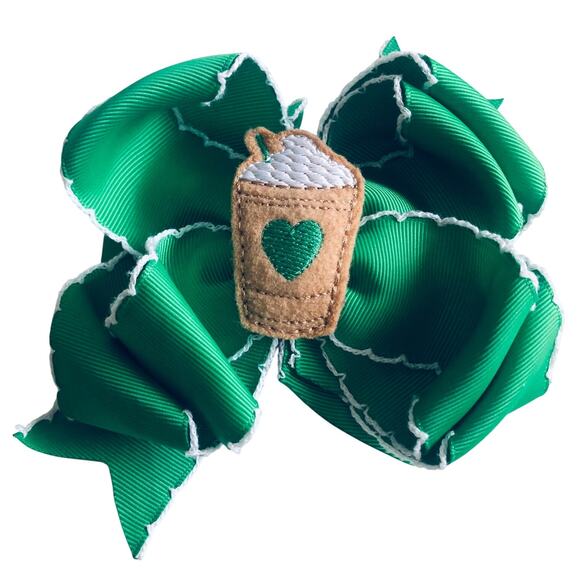 Set of 6 Baby Girl's Hair Bows Coffee Christmas Leopard Gold Southern Boutique - Picture 2 of 10